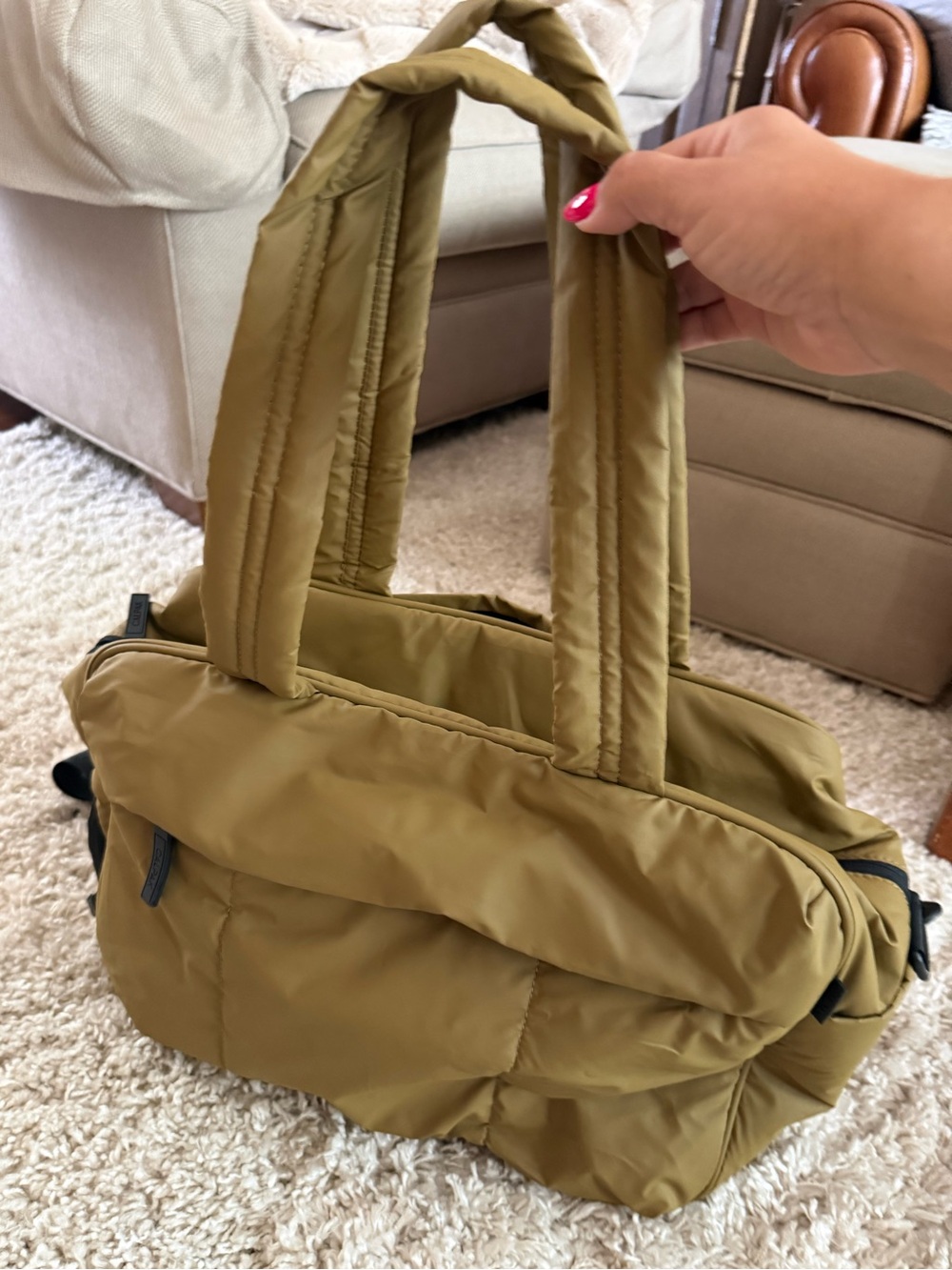 Calpak Luka Duffel in Khaki - Picture 2 of 8